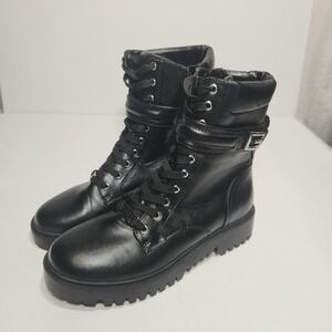 Guess Gwonika Womens Combat‎ Boots Size 10 Black